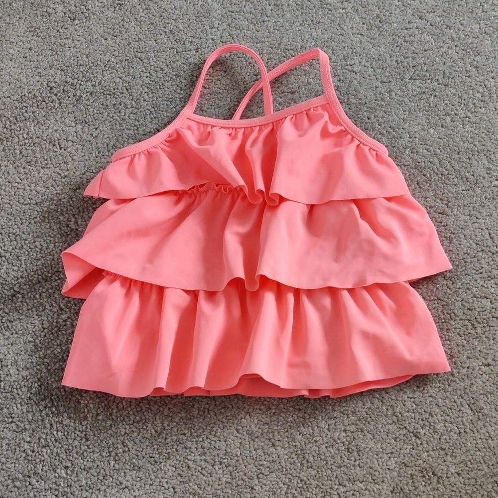 Carter's Baby Girl's Tiered Swim Wear Top Coral 18 Months